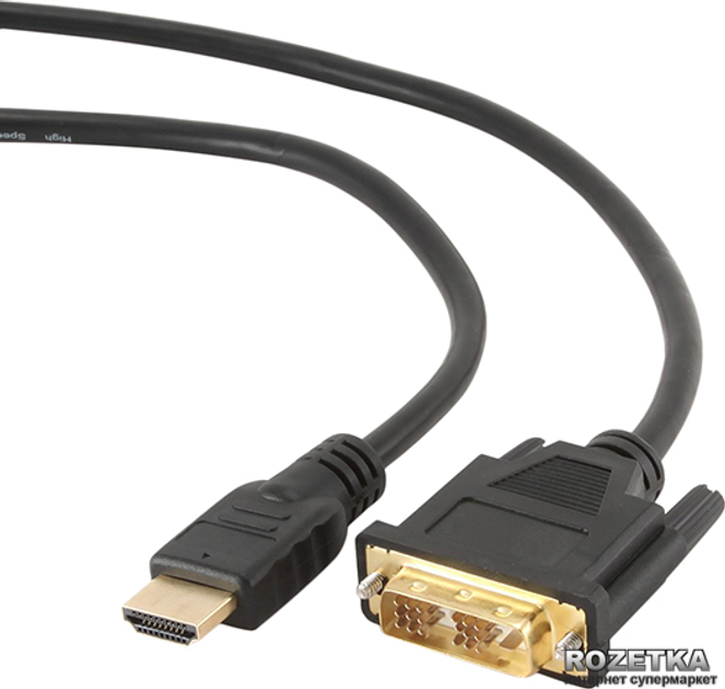 Кабель Cablexpert HDMI — DVI 18+1pin 1.8 м (CC-HDMI-DVI-6) - зображення 1