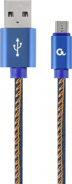 Kabel Cablexpert USB - MicroUSB 1 m Niebieski (CC-USB2J-AMmBM-1M-BL) - obraz 1