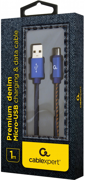 Kabel Cablexpert USB - MicroUSB 1 m Niebieski (CC-USB2J-AMmBM-1M-BL) - obraz 2