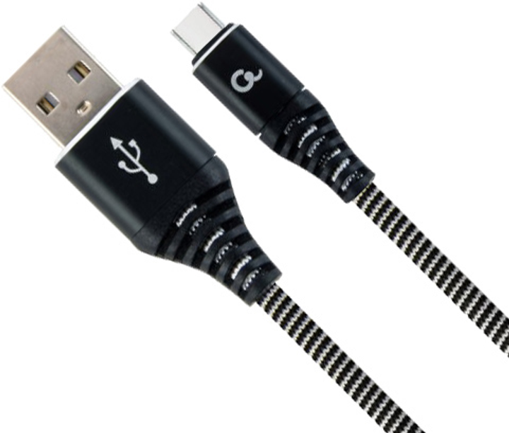 Кабель Cablexpert USB — USB Type-C 1 м Black (CC-USB2B-AMCM-1M-BW) - зображення 1