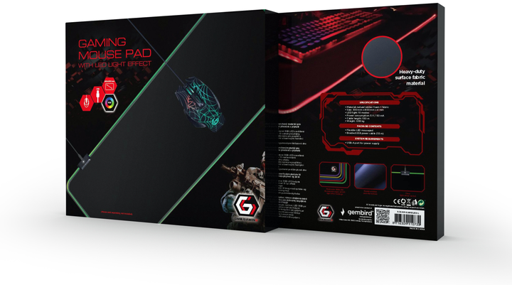 Ігрова поверхня Gembird MP-GAMELED-L Control (MP-GAMELED-L) - зображення 6