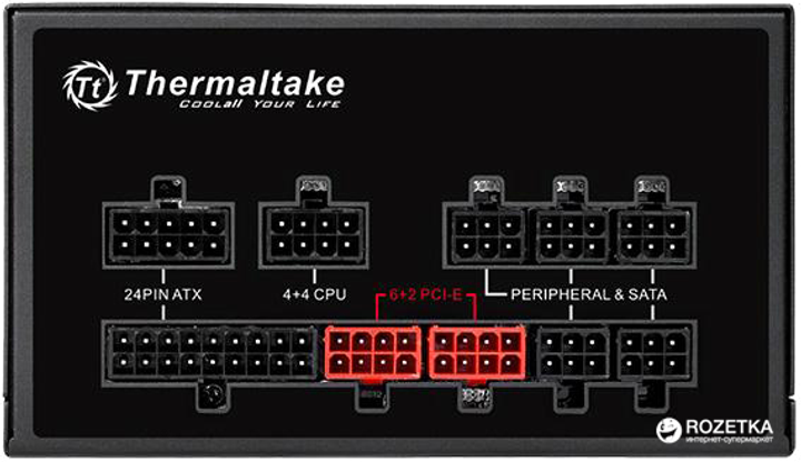 Zasilacz Thermaltake Smart Pro RGB 850W Brązowy (PS-SPR-0850FPCBEU-R) - obraz 5