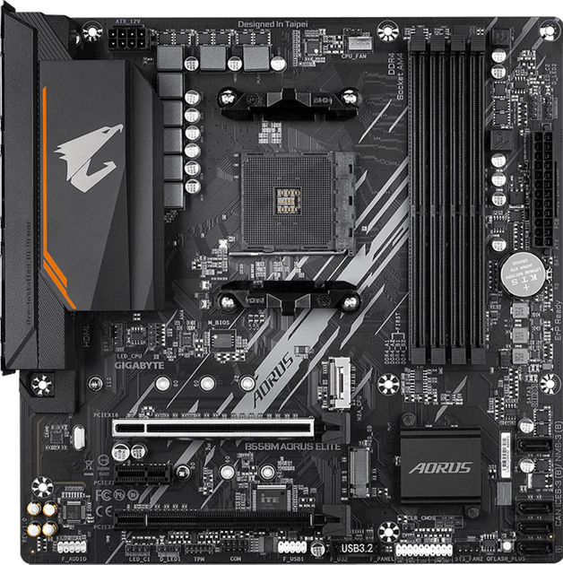 Материнська плата Gigabyte B550M Aorus Elite (sAM4, AMD B550, PCI-Ex16) - зображення 1