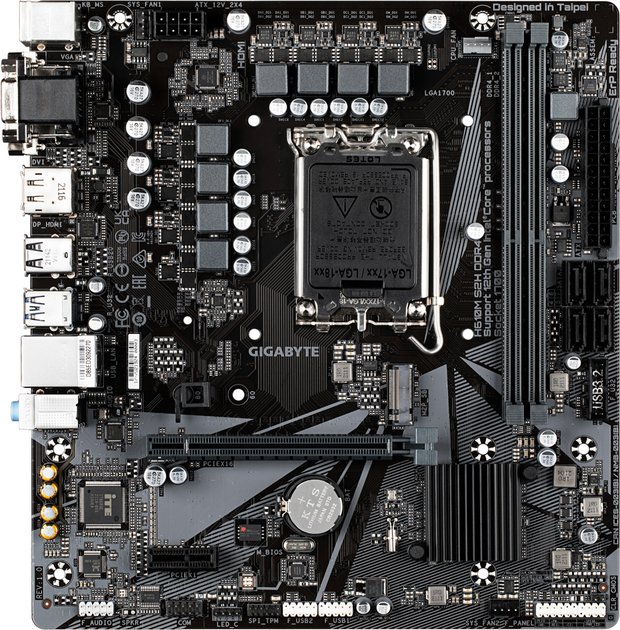 Płyta główna Gigabyte H610M S2H DDR4 (s1700, Intel H610, PCI-Ex16) - obraz 1
