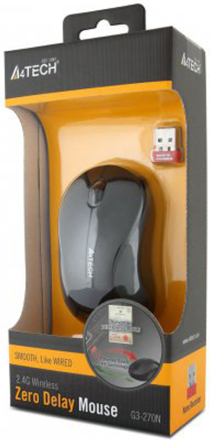 Mysz A4Tech G3-270N Bezprzewodowa Czarna/Szara (A4TMYS43755) - obraz 3