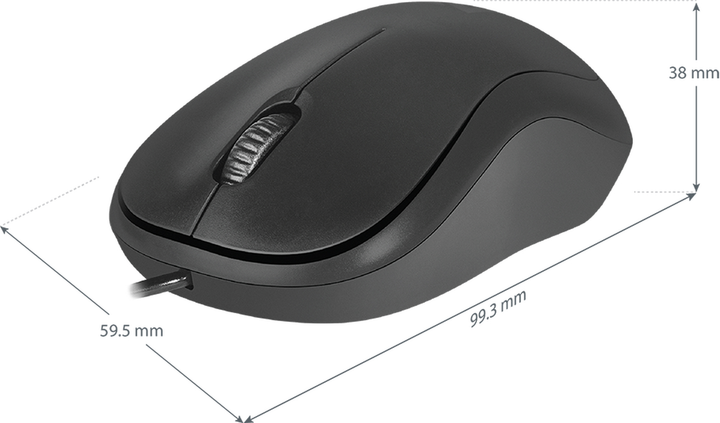 Naszywka Mouse Defender MS-759 USB Czarna (52759) - obraz 4