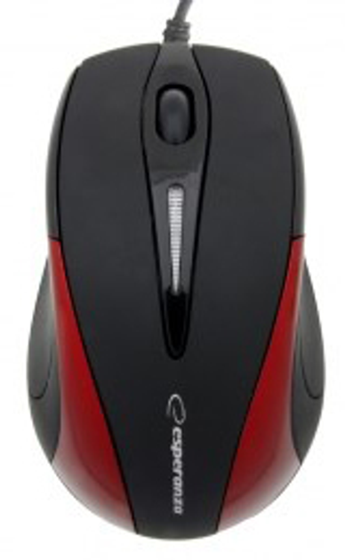 Mysz Esperanza EM102 USB Czarno-czerwona - obraz 1