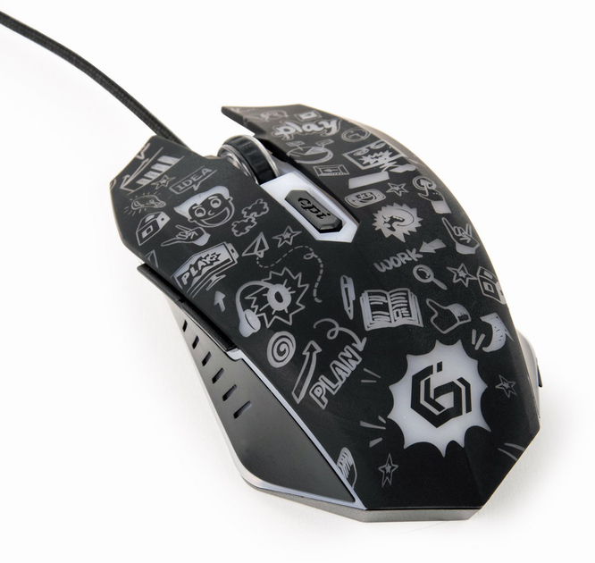 Mysz Gembird MUS-6B-GRAFIX-01 USB Czarna - obraz 7