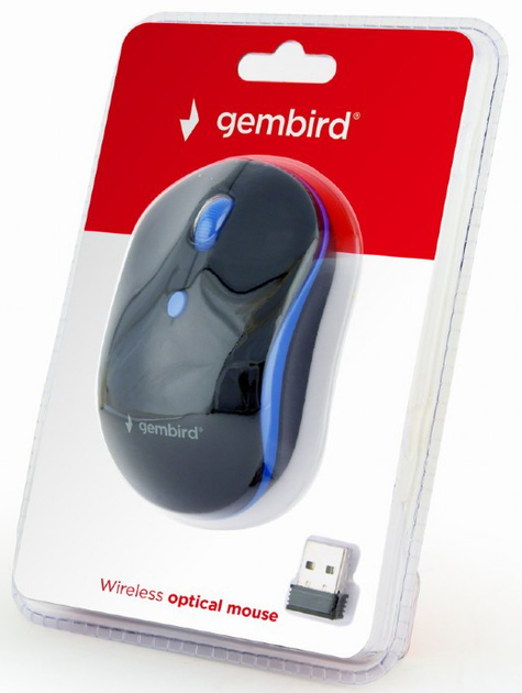 Миша Gembird MUSW-4B-03-B Wireless Black+Blue - зображення 3