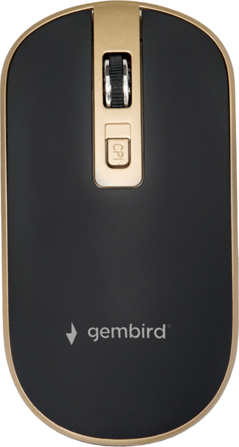 Миша Gembird MUSW-4B-06-BG Wireless Black-Gold - зображення 1