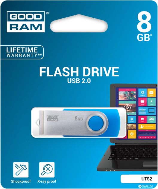 Pendrive Goodram Twister 8GB Blue (UTS2-0080B0R11) - obraz 2