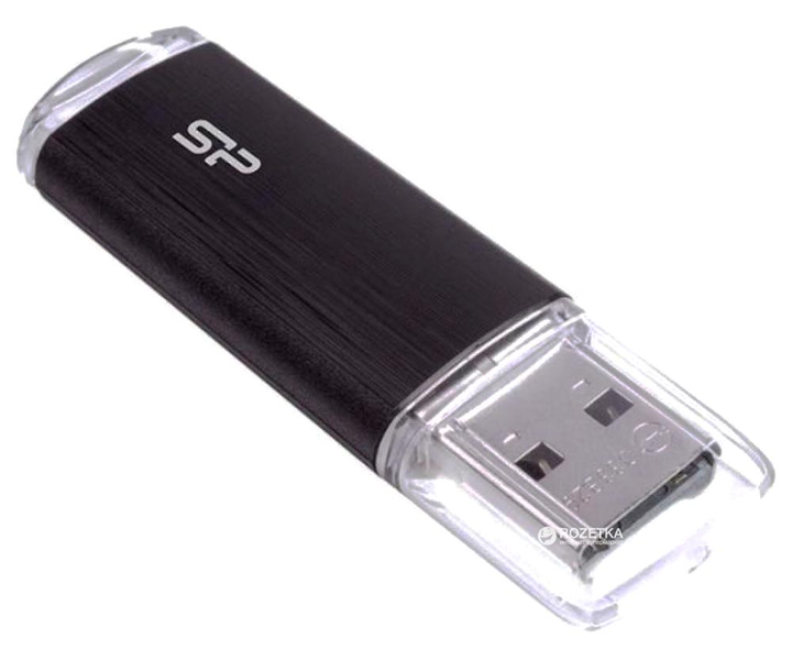 Pendrive Silicon Power Ultima U02 16GB Black (SP016GBUF2U02V1K) - obraz 1