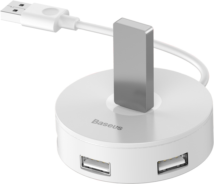 Baseus Round Box Hub USB CAHUB-F02 USB3.0 na USB 3.0 x 1 + USB 2.0 x 3 biały (16718) - obraz 4