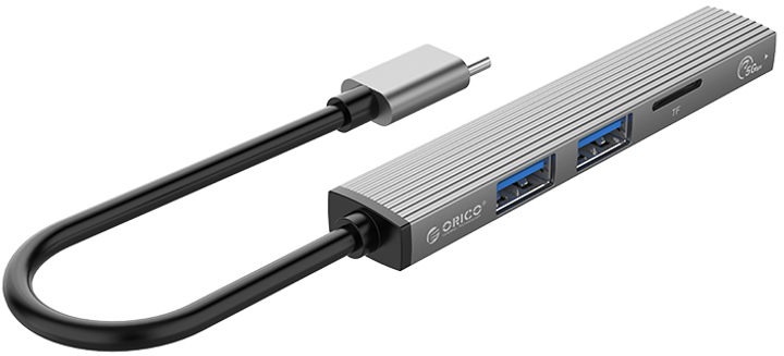 Hub USB Orico USB-A - USB3.0, 2xUSB2.0, TF (AH-A12F-GY-BP) (CA913770) - obraz 5
