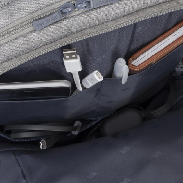 Рюкзак для ноутбука RIVACASE 7760 15.6" Grey (7760 (Grey)) - зображення 12