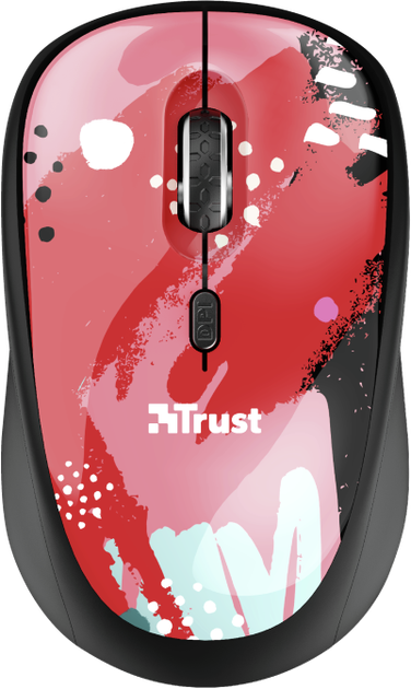 Mysz Trust Yvi Wireless Czarno-Czerwona (TR24440) - obraz 1