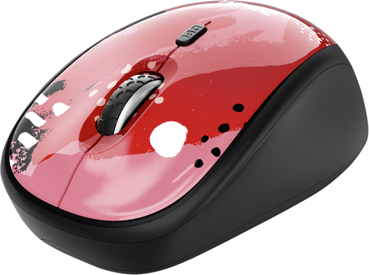 Mysz Trust Yvi Wireless Czarno-Czerwona (TR24440) - obraz 2