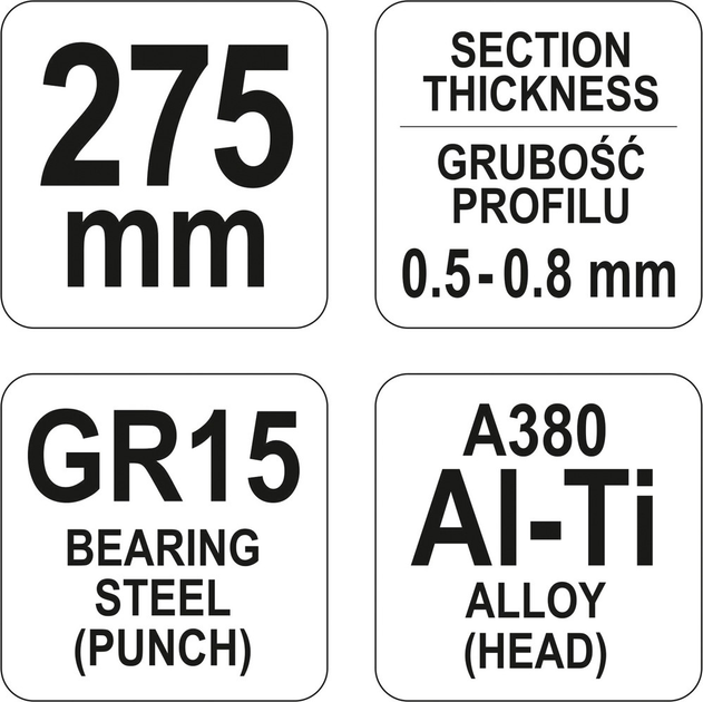 Frez profilowy Yato 275 mm (YT-5130) - obraz 3