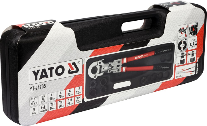 Zaciskarka do rur metalowo-plastikowych Yato 600 mm (YT-21735) - obraz 5