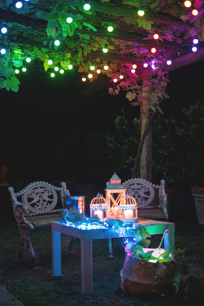 Світлодіодна Smart LED-гірлянда Twinkly Strings RGB 400, BT + Wi-Fi, Gen II, IP44 кабель чорний (TWS400STP-BEU) - зображення 10