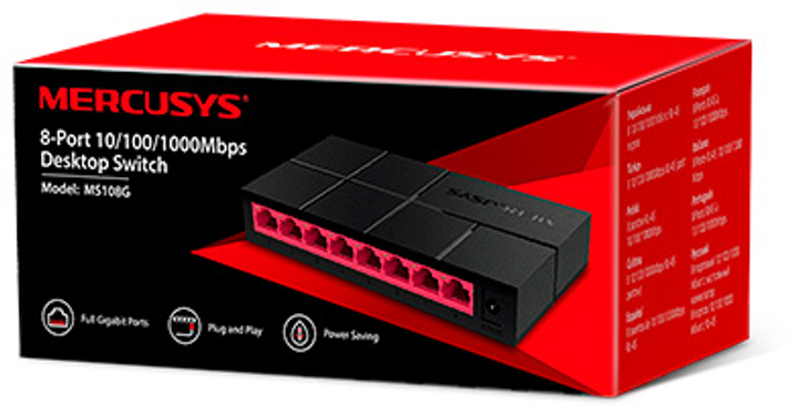 Switch Mercusys MS108G - obraz 3