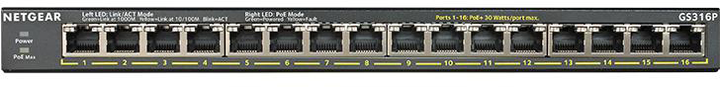 Комутатор Netgear GS316P (GS316P-100EUS) - зображення 3