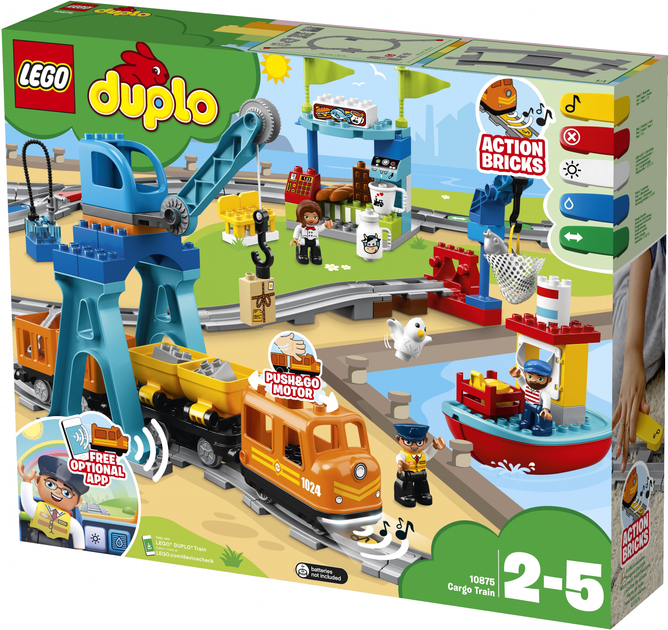 Конструктор LEGO DUPLO Вантажний потяг 105 деталей (10875) - зображення 4