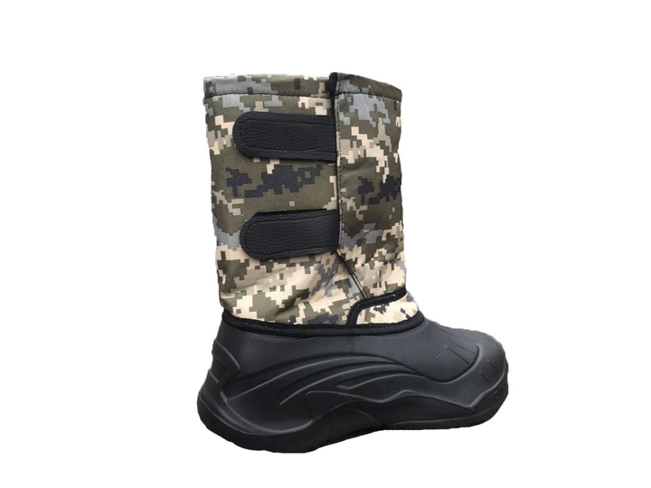 Теплі гумові чоботи водо-брудо захисні для ЗСУ камуфляжні черевики військові 43 - зображення 2
