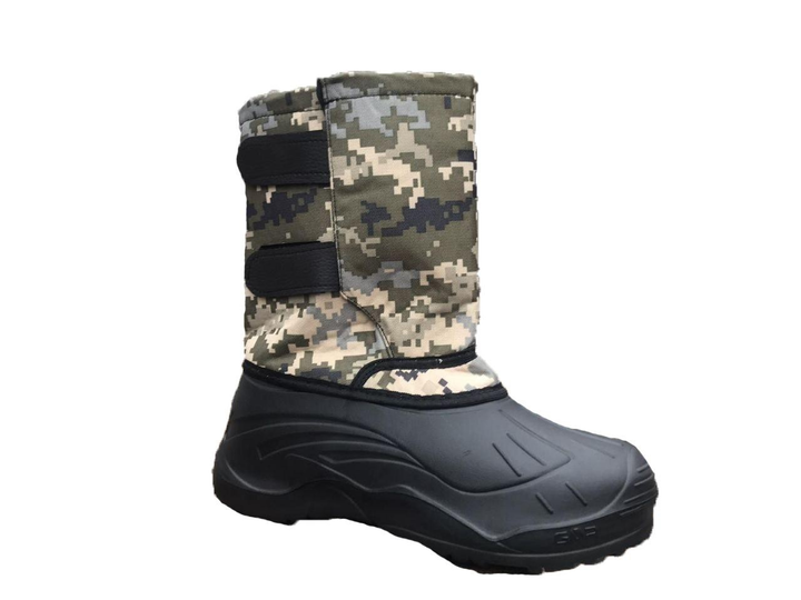 Теплі гумові чоботи водо-брудо захисні для ЗСУ камуфляжні черевики військові 41 - зображення 1
