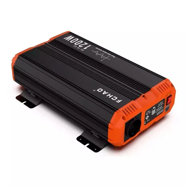 Инвертор синусоидальный Fchao PSC-1200W, 12В (преобразователь ...