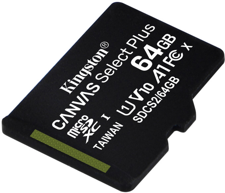 Kingston microSDXC 64GB Canvas Select Plus Class 10 UHS-I U1 V10 A1 (SDCS2/64GBSP) - obraz 2