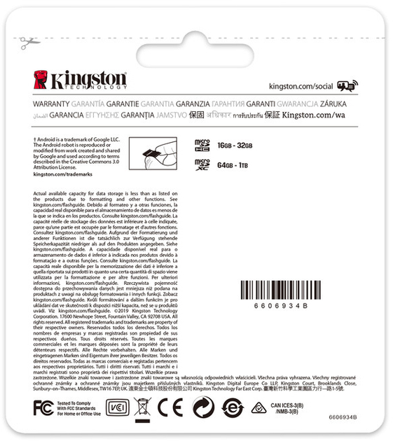 Kingston microSDXC 512 GB Canvas Select Plus Class 10 UHS-I U3 V30 A1 + adapter SD (SDCS2/512 GB) - obraz 4