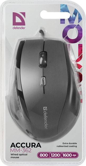 Mysz Defender Accura MM-362 USB Black (52362) - obraz 4