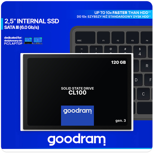 Dysk SSD Goodram CL100 Gen.3 120GB 2.5" SATA III 3D NAND TLC (SSDPR-CL100-120-G3) - obraz 7
