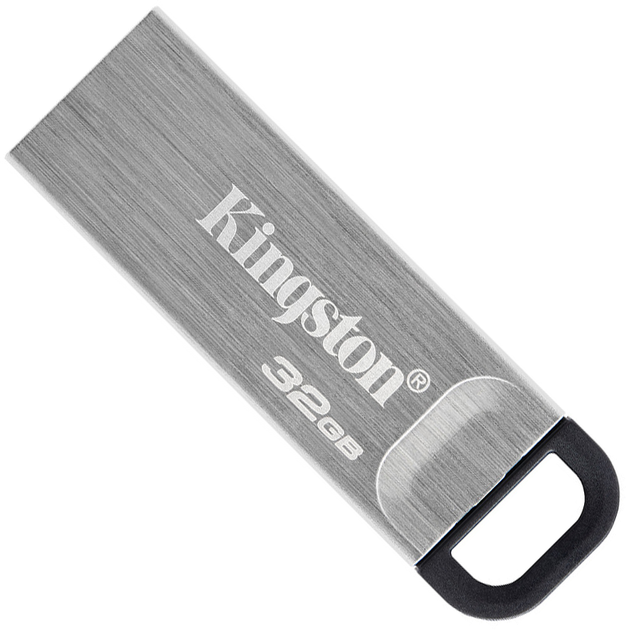 Pendrive Kingston DataTraveler Kyson 32GB USB 3.2 Silver/Black (DTKN/32GB) - obraz 1