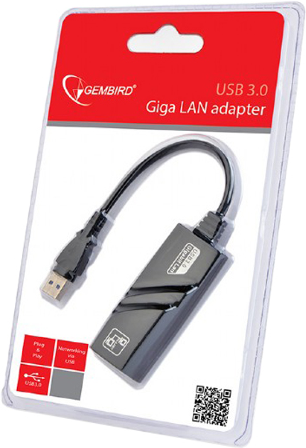 Adapter Gembird USB 3.0 do RJ45 LAN Gigabit (NIC-U3-02) - obraz 2