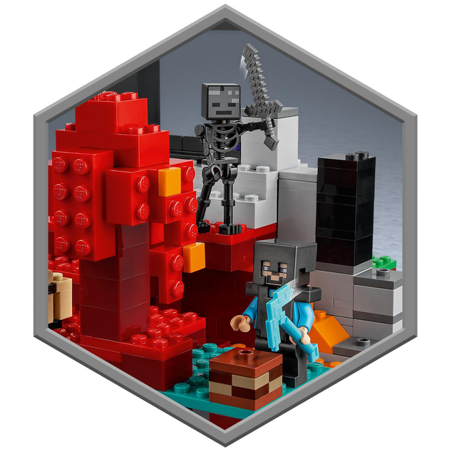 Zestaw klocków LEGO Minecraft Zniszczony portal 316 elementów (21172) - obraz 6