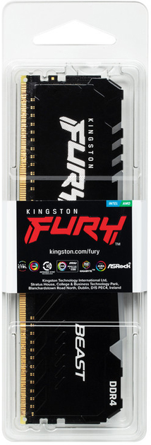 RAM Kingston Fury DDR4-3200 16384MB PC4-25600 Bestia RGB Czarny (KF432C16BB1A/16) - obraz 5