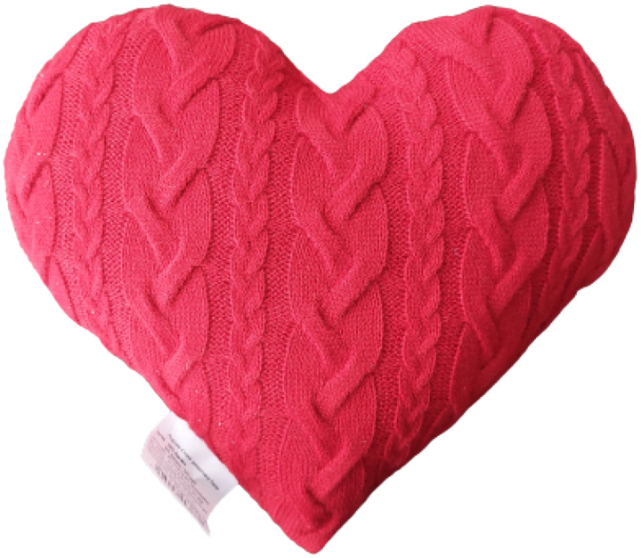 Сердце из сердец подушка с пайетками (цвет: белый + красный)