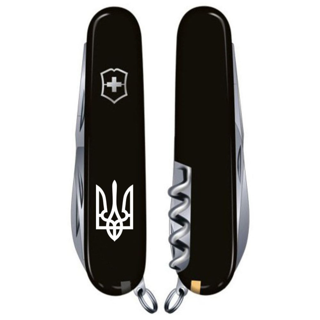 CLIMBER UKRAINE 91мм/14функ/черн /штоп/ножн/крюк /Трезубец бел. - изображение 2
