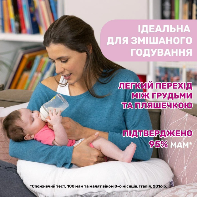 Пляшка для годування пластикова Chicco Natural Feeling Color 150 мл 0 м + Блакитна (81311.20) - зображення 4