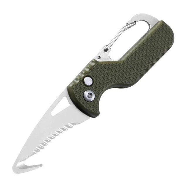 Брелок-нож для ключей и распаковки 108 мм Зеленый с серебристым лезвием (sv101332gr) - изображение 1