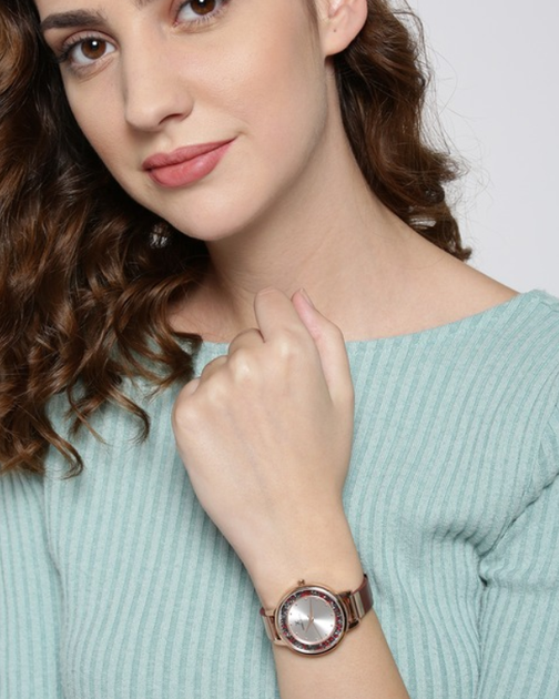 Жіночий годинник DANIEL KLEIN DK12051-2 Золотистий з коричневим Шкіра - Фото 5 Жіночий годинник DANIEL KLEIN DK12051-2 Золотистий з коричневим Шкіра - зображення 5