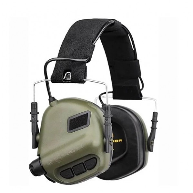 Активні навушники тактичні Earmor M31 mod3 Зелений IPX-5/NRR 22 дБ + 4 незалежні динаміки - зображення 1
