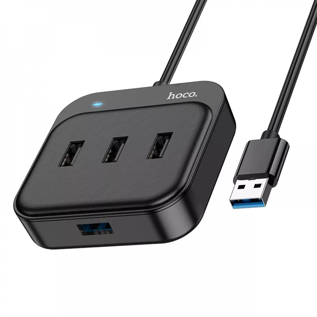 Адаптер переходник USB-Хаб Hoco HB31 Easy 4 in 1 (USB to USB3.0+USB2.0* ...