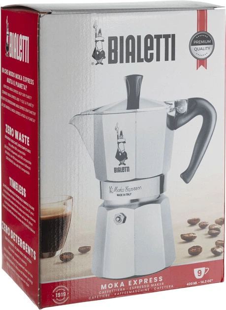 Kawiarka Bialetti Moka Express na 9 filiżanek 420 ml srebrzysta (990001165) (955555911128880) - Outlet - obraz 14