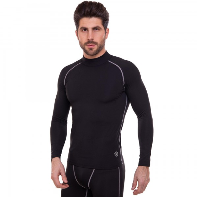 Рашгард с длинным рукавом Zelart LIDONG UA507 р. 2XL Черный/Белый