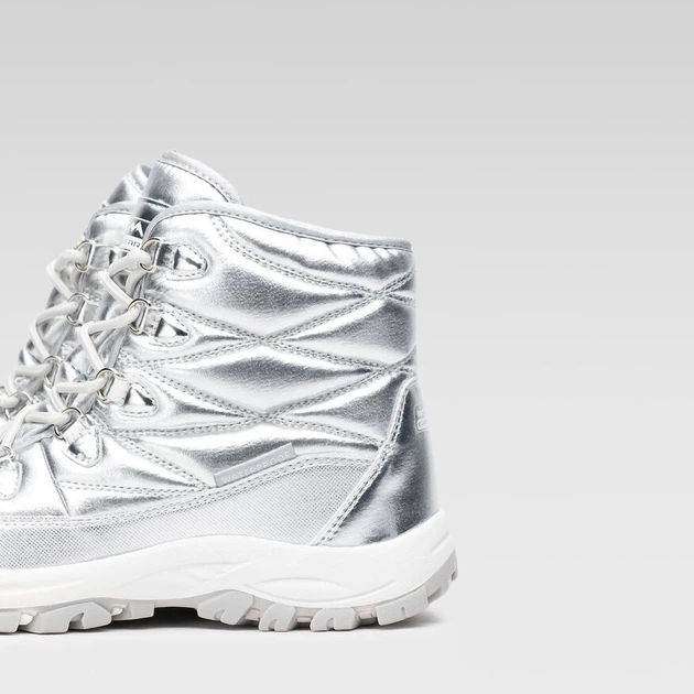 Жіночі черевики високі Sprandi WPRS-2021W07142 37 23.5 см Сріблясті (5904862104980) - зображення 3