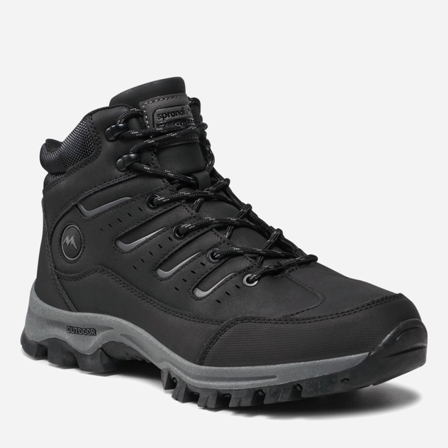 Letnie buty trekkingowe męskie wysokie Sprandi MP07-91327-01 41 26 cm Czarne (5904248858353) - obraz 2