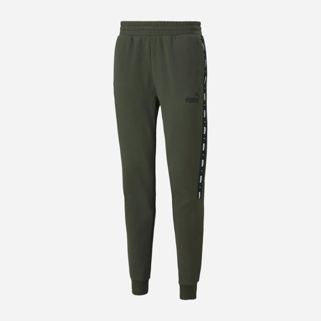 Spodnie dresowe męskie Puma Ess+ Tape Fl Cl 849042-70 L Zielone (4064535820072) - obraz 4